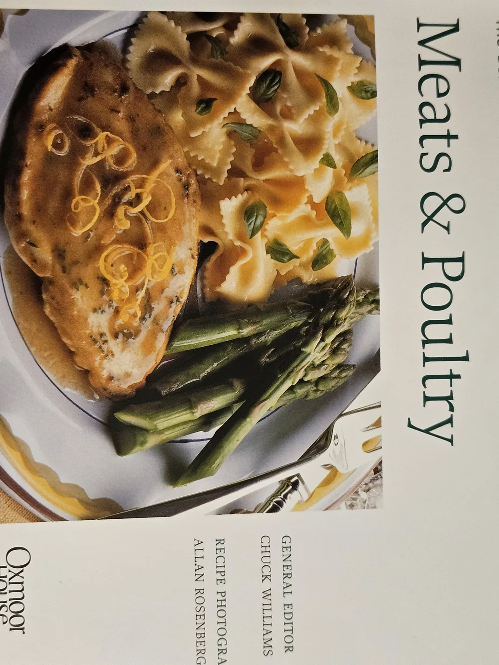 Williams Sonoma Meats & Poultry Cookbook Cover - Cream, Green, Yellow, Brown